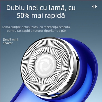 Aparat de ras electric cu afișaj LED, cap rotativ cu 1 lamă, baterie încorporată, autonomie 30-45 de minute, zgomot sub 36 dB