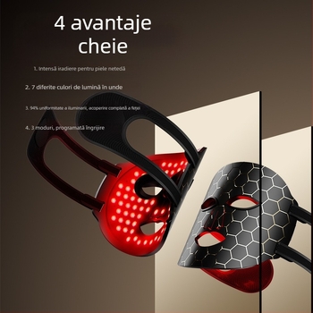 Mască facială LED pentru rejuvenare a pielii, dispozitiv portabil pentru uz casnic, fără baterie încorporată, IPX0