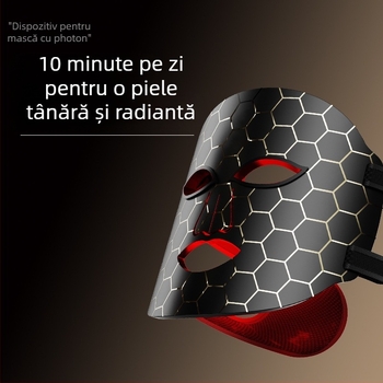 Mască facială LED pentru rejuvenare a pielii, dispozitiv portabil pentru uz casnic, fără baterie încorporată, IPX0