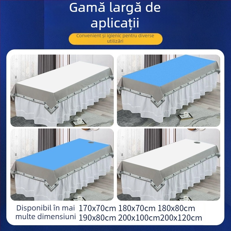 Foaie de unică folosință pentru saloane de înfrumusețare, din material nețesut, impermeabilă la apă și la ulei, îngroșată, moale și respirabilă