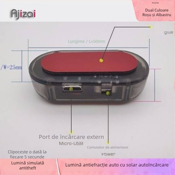 Ajizi lampă LED fără fir pentru autoturisme, carcasă ABS, model 172, compatibil universal