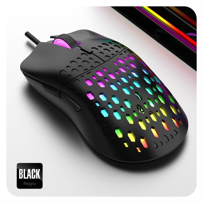 RAIKU G701 mouse de joc USB, 6 butoane, cablu împletit 1,5 m