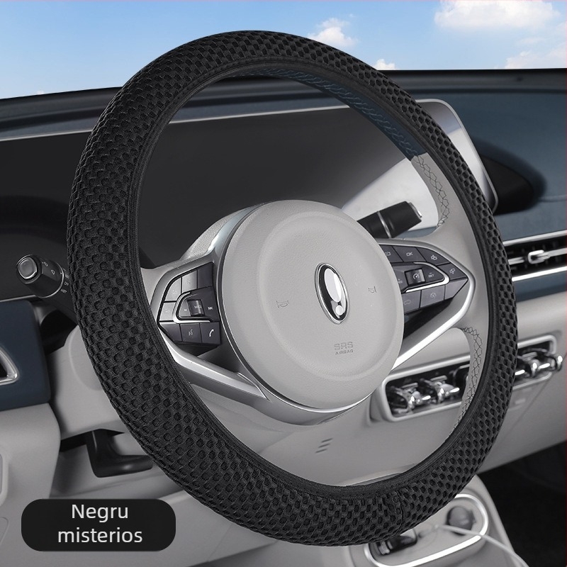 Husă de volan auto fără inel interior, Ice Silk respirabil, antiderapant, potrivire universală, pentru toate anotimpurile.