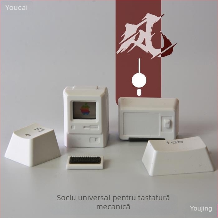 Capace de taste transparente în stil Macintosh, retro, pentru tastatură mecanică