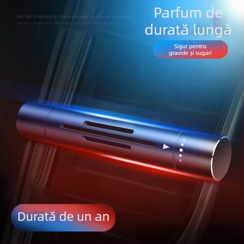 Parfum pentru gurile de ventilație ale mașinii, aliaj de aluminiu, arome mixte, montaj pe gurile de ventilație, durată de viață 1 an