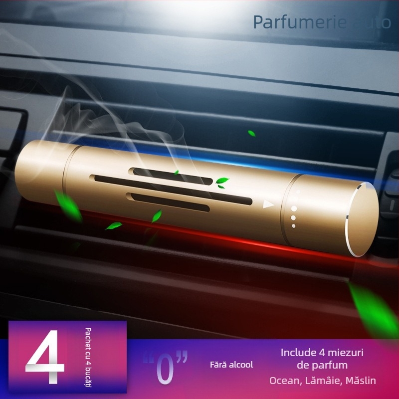 Parfum pentru gurile de ventilație ale mașinii, aliaj de aluminiu, arome mixte, montaj pe gurile de ventilație, durată de viață 1 an