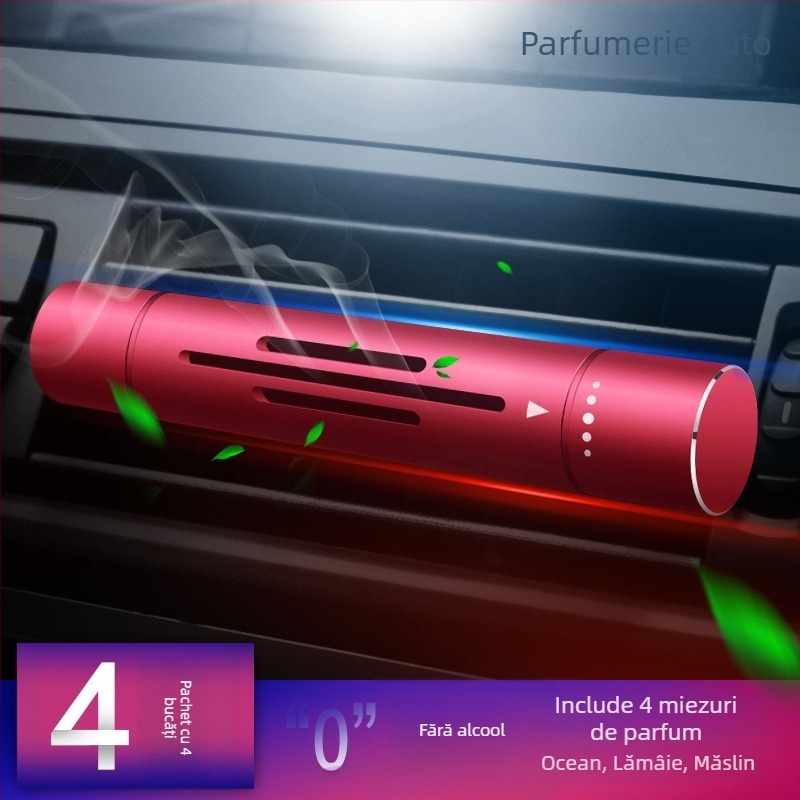 Parfum pentru gurile de ventilație ale mașinii, aliaj de aluminiu, arome mixte, montaj pe gurile de ventilație, durată de viață 1 an