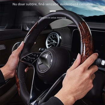 Husă volan Yizhi Valley, fibră naturală, universal pentru patru sezoane, instalare universală, stil matur.