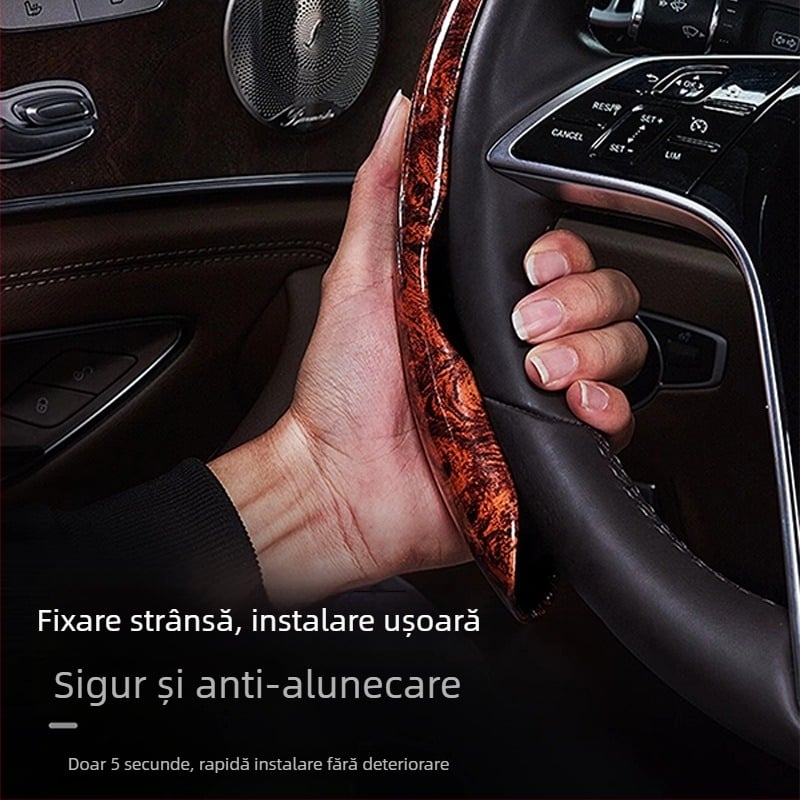 Husă volan Yizhi Valley, fibră naturală, universal pentru patru sezoane, instalare universală, stil matur.