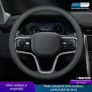 Husa de volan auto - universală pentru patru anotimpuri, antiderapant, din piele artificială