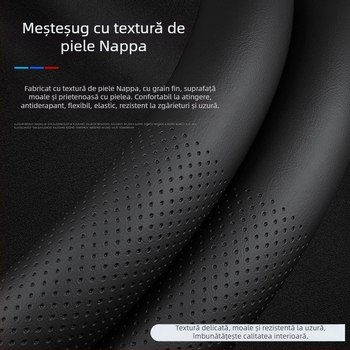 Husa de volan auto - universală pentru patru anotimpuri, antiderapant, din piele artificială