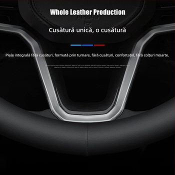 Husa de volan auto - universală pentru patru anotimpuri, antiderapant, din piele artificială