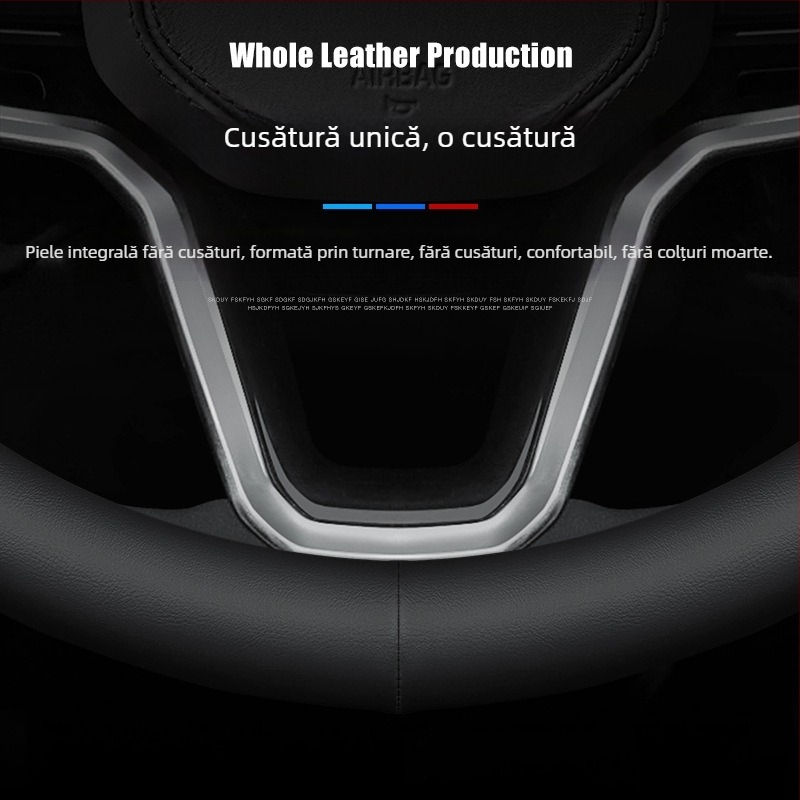 Husa de volan auto - universală pentru patru anotimpuri, antiderapant, din piele artificială