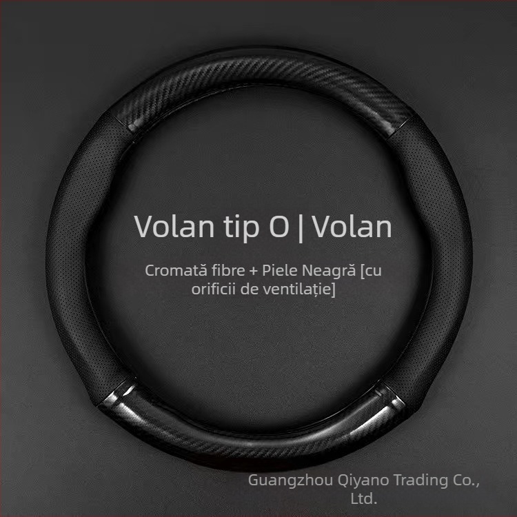 Husă de volan ultra-subțire, Antiderapant tip D, Absorbantă la transpirație, Universală pentru toate anotimpurile, Suprafață din fibre sintetice