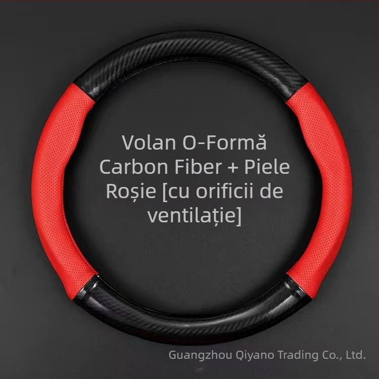 Husă de volan ultra-subțire, Antiderapant tip D, Absorbantă la transpirație, Universală pentru toate anotimpurile, Suprafață din fibre sintetice