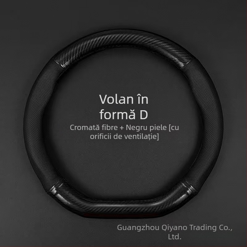 Husă de volan ultra-subțire, Antiderapant tip D, Absorbantă la transpirație, Universală pentru toate anotimpurile, Suprafață din fibre sintetice