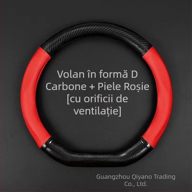 Husă de volan ultra-subțire, Antiderapant tip D, Absorbantă la transpirație, Universală pentru toate anotimpurile, Suprafață din fibre sintetice