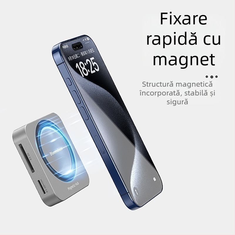 Carcasă M.2 NVMe SSD și stație de docking cu HDMI, USB-C 3.2, aliaj de aluminiu, suport până la 2 TB