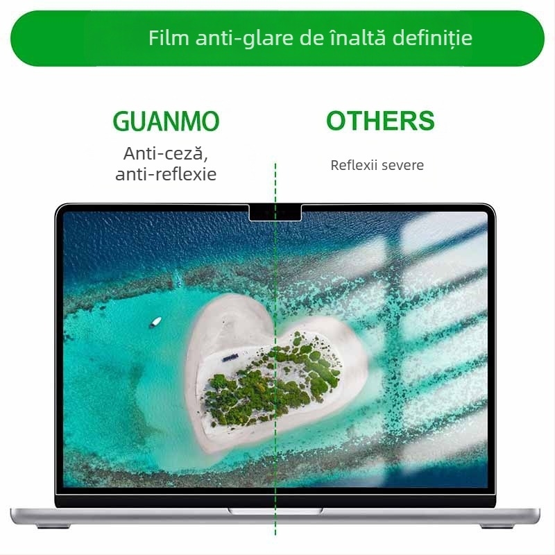 Film magnetic anti-lumină albastră pentru MacBook Pro, finisaj mat anti-reflexie, PET în trei straturi, tratament de suprafață, compatibil cu MacBook Pro