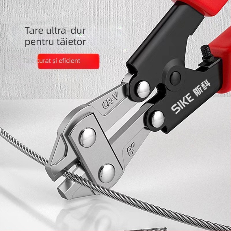 Clește mini industrial pentru sârmă – duritate înaltă, economie de efort, pentru tăierea plaselor metalice și a lanțurilor