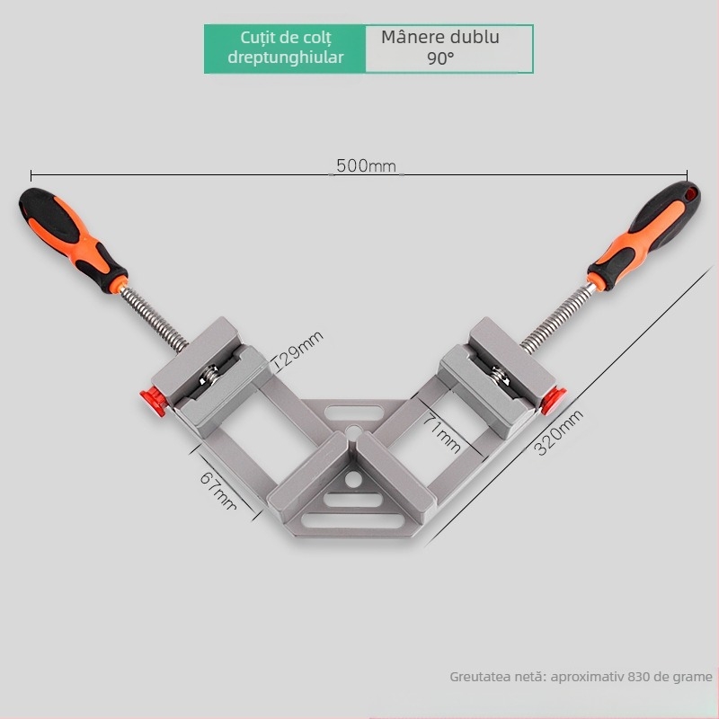 Clema unghi drept de 90° pentru tâmplărie – clemă rapidă de sudură, suport multiplu (acvariu)