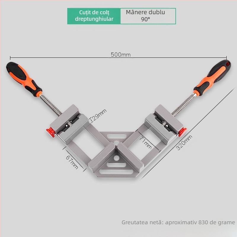 Clema unghi drept de 90° pentru tâmplărie – clemă rapidă de sudură, suport multiplu (acvariu)