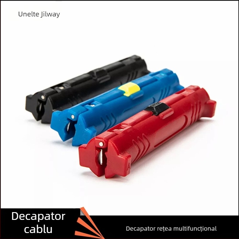 Jillway Decapsator pentru cabluri coaxiale, multifuncțional, cu lamă automată dublă