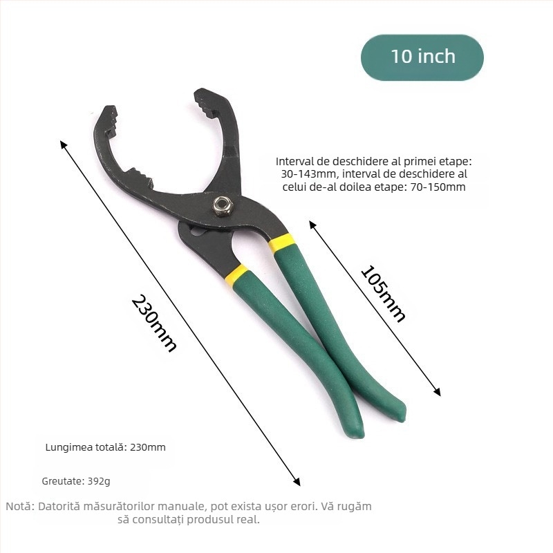 Cheie pentru filtru de ulei cu cap înclinat, tip universal, oțel S2, DLYT