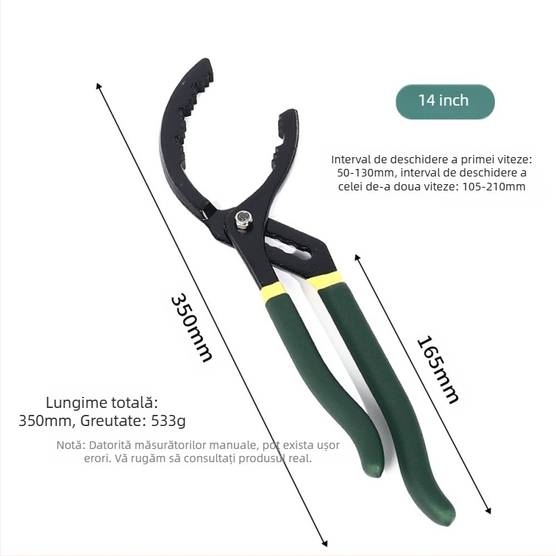 Cheie pentru filtru de ulei cu cap înclinat, tip universal, oțel S2, DLYT