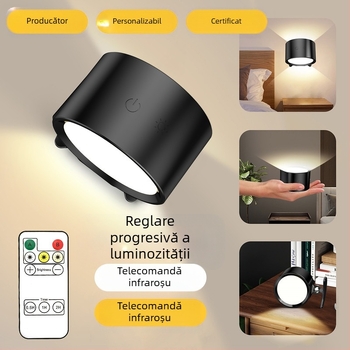 Lampa de perete LED cu abajur PC, corp ABS, tensiune ≤36V