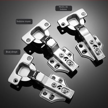 Balama cu amortizare în două etape pentru ușile de dulap și garderobă, Baosteel hemp fabric, finisaj electroplacat