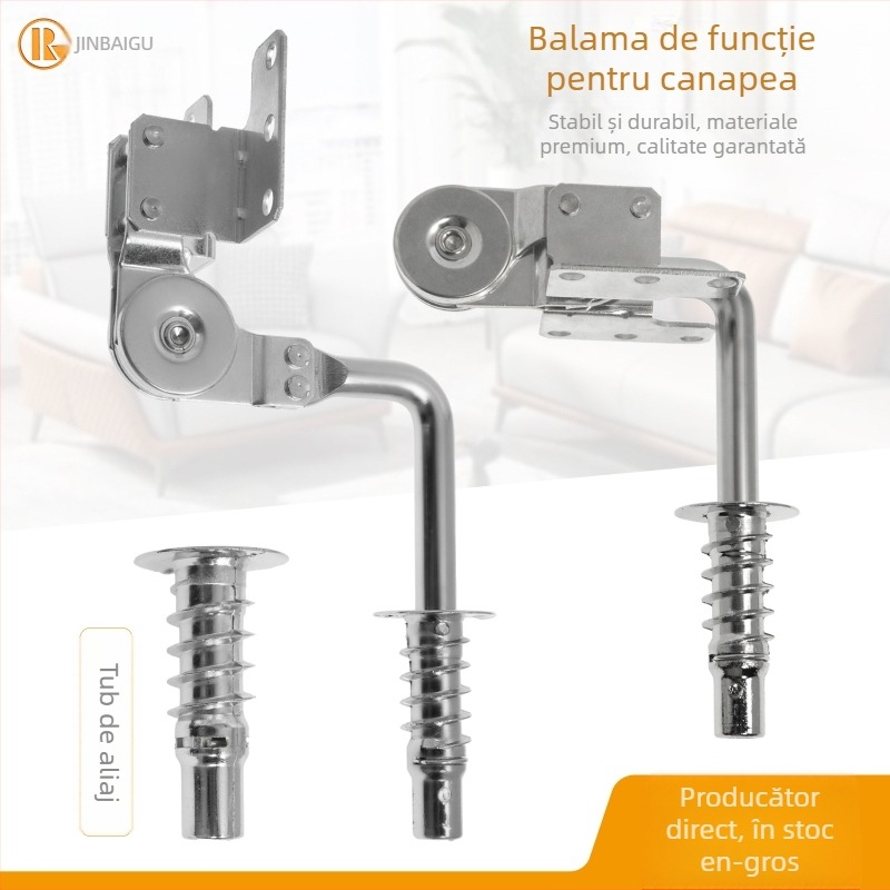 Balama pentru tetieră binaurală pentru canapea, model JBG-55, fier, hardware galvanizat, canapea funcțională, stil modern minimalist