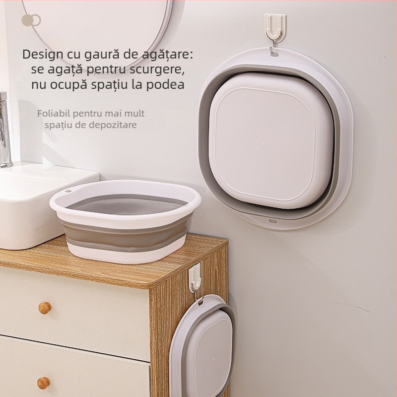 Lighean pliabil din PP, portabil, multifuncțional, 520 g, 50 bucăți în ambalaj, lansat în toamna 2017