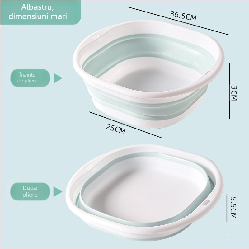 Lighean pliabil din PP, portabil, multifuncțional, 520 g, 50 bucăți în ambalaj, lansat în toamna 2017