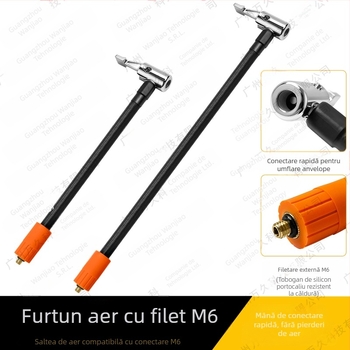 Pompa de umflat pentru mașină, 180W, cilindru unic, afișaj digital, iluminare, autonomie peste 20 de minute