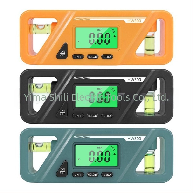 Solid inclinometru digital cu nivel, protractor și unghiometru – riglă orizontală