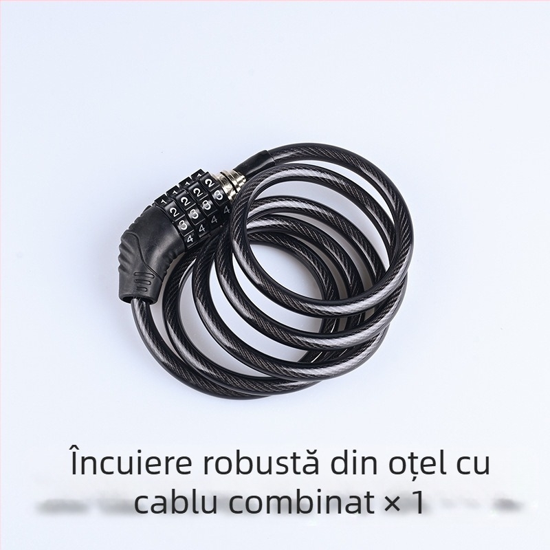 Lock Your Love L09 Lacăt pentru cască cu cablu de oțel pentru motociclete și biciclete – 64 g, cablu din oțel + plastic industrial, încuietoare telescopică