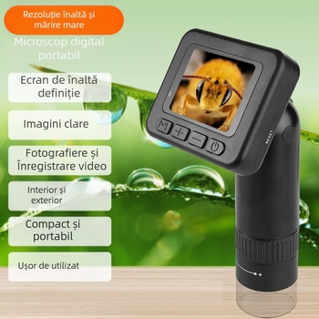 Microscop electronic cu afișaj digital pentru educație și inspecție; potrivit pentru copii și adulți; detectează foliculii de păr, pielea și plăcile de circuite cu observație în timp real.
