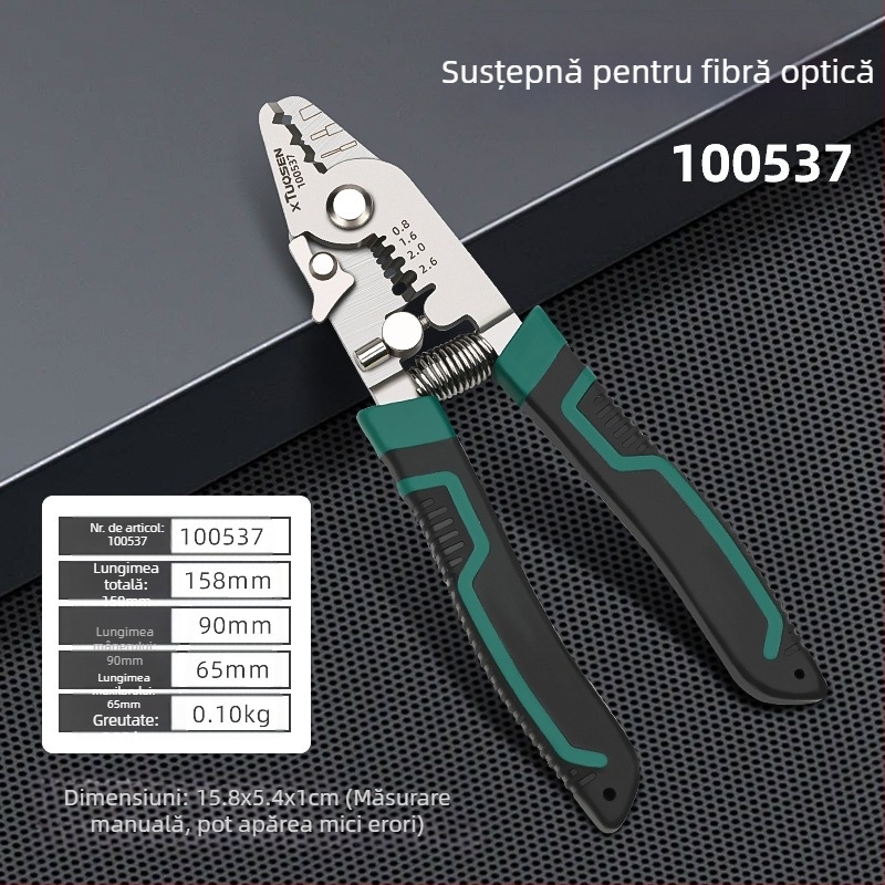 Clește pentru fibre optice – unealtă multifuncțională pentru dezizare, prindere, tăiere și finisare, vârf ascuțit