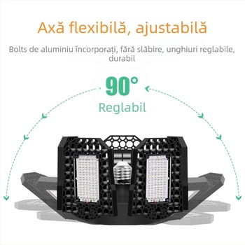 Lampă LED pentru plante cu spectru roșu-albastru, design pliabil, 216/252/288 LEDuri, tensiune de intrare AC100-277V, carcasă ABS+PC, greutate 295 g