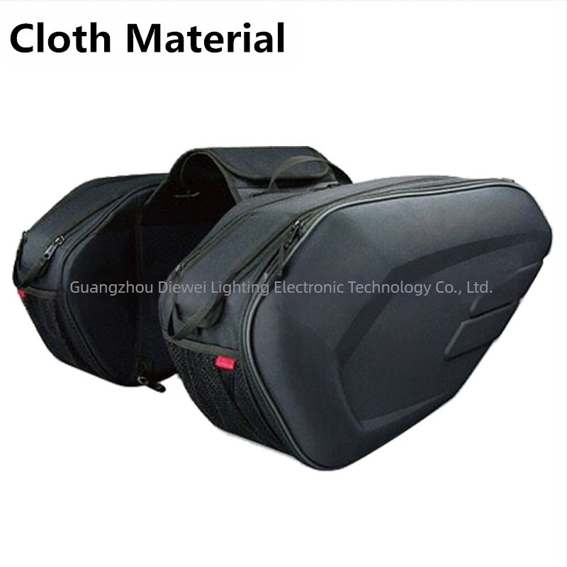Geantă laterală pentru motocicletă – material PU, capacitate 36–58 L, model Y-MC006-2, cu husă de ploaie inclusă