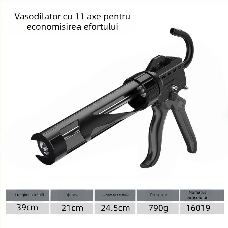 Pistol de etanșare, corp din aliaj de aluminiu, greutate 0,7 kg, seria pistol de etanșare