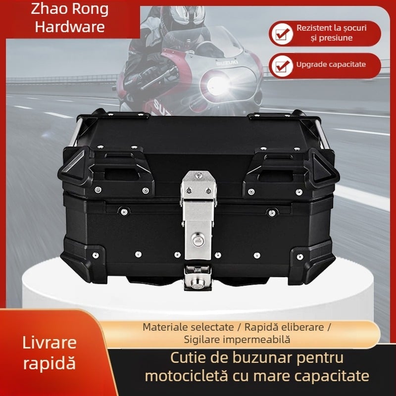 Cutie de depozitare spate din aliaj de aluminiu, 45L, Model AL-00BB0, Detasabilă