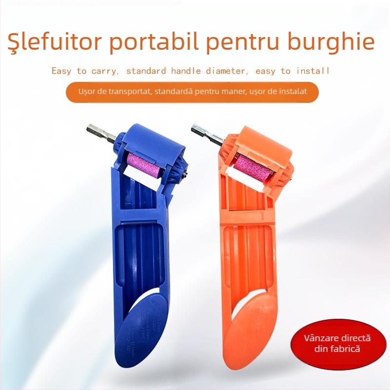 Unealtă portabilă de șlefuire pentru bormașină, cap cilindric, corp din ABS metal, modelul 25×25, aplicație: cap de șlefuire