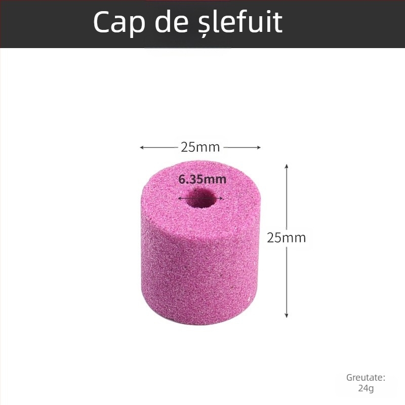 Unealtă portabilă de șlefuire pentru bormașină, cap cilindric, corp din ABS metal, modelul 25×25, aplicație: cap de șlefuire