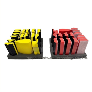 Set de 16 blocuri de șlefuire/polizare manuală din fibră de nailon pentru lustruire pe suprafețe din lemn, metal și automobile