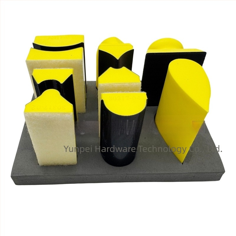 Set de 16 blocuri de șlefuire/polizare manuală din fibră de nailon pentru lustruire pe suprafețe din lemn, metal și automobile