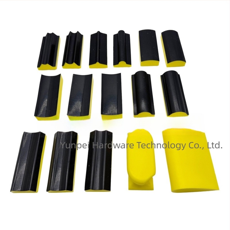 Set de 16 blocuri de șlefuire/polizare manuală din fibră de nailon pentru lustruire pe suprafețe din lemn, metal și automobile