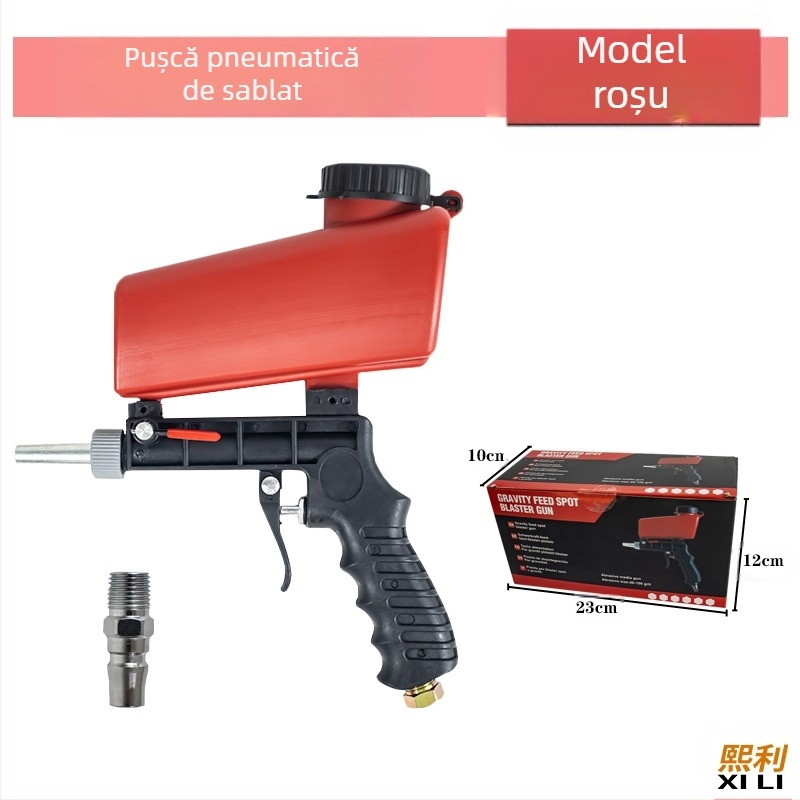 Tun pneumatic de sablare, portabil, proiectare compactă pentru îndepărtarea ruginei