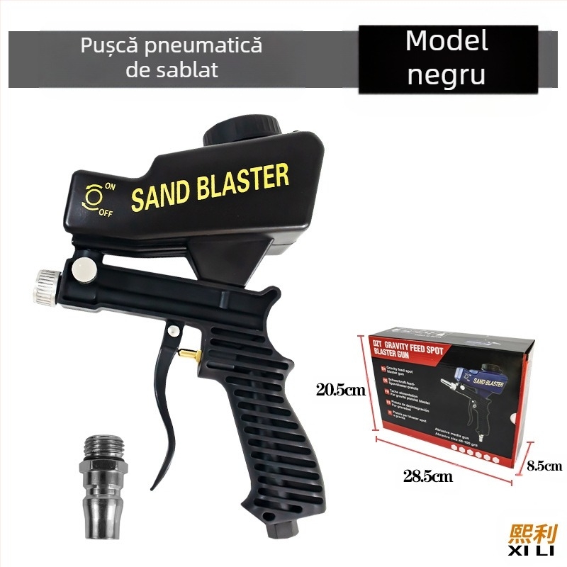 Tun pneumatic de sablare, portabil, proiectare compactă pentru îndepărtarea ruginei